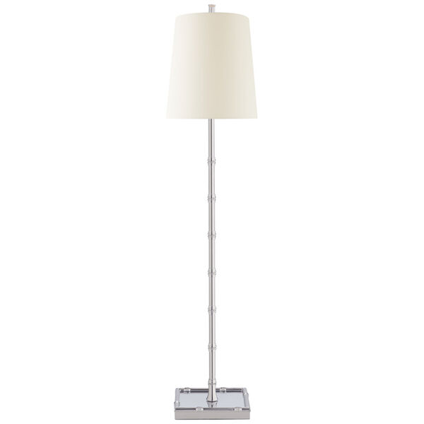 Grenol Buffet Lamp in Polished Nickel with Natural Percale Shade by Studio VC, image 1