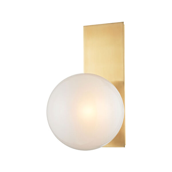 Hinsdale Aged Brass One-Light Wall Sconce, image 1