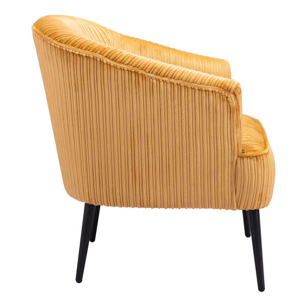 Ranier Yellow and Matte Black Accent Chair, image 2
