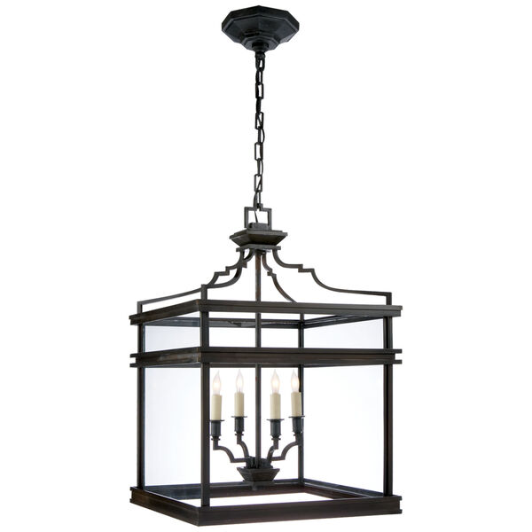 Mykonos Medium Lantern in Aged Iron by Chapman and Myers, image 1
