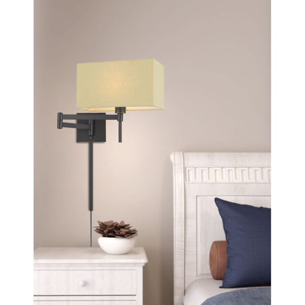 Robson Dark Bronze One-Light Swing Arm Wall lamp, image 2