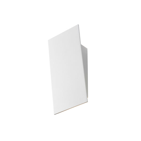 Angled Plane Textured White LED Wall Sconce, image 1