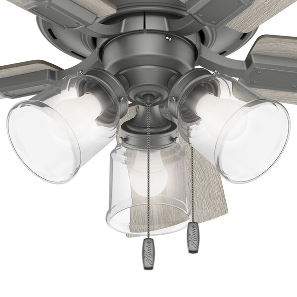 Crestfield Matte Silver Three-Light LED 42-Inch Ceiling Fan, image 9