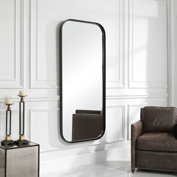 Concord Tall Satin Black Mirror, image 1