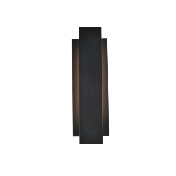 Raine Black 100 Lumens 12-Light LED Outdoor Wall Sconce, image 1