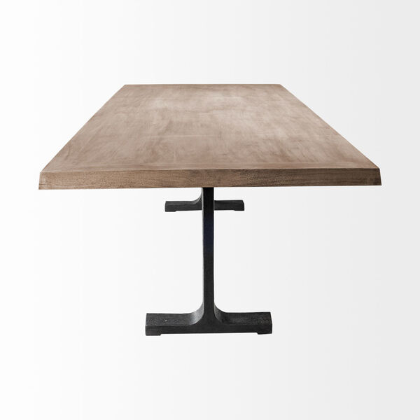 Araxi Brown Rectangular Solid Wood Top Dining Table, image 4