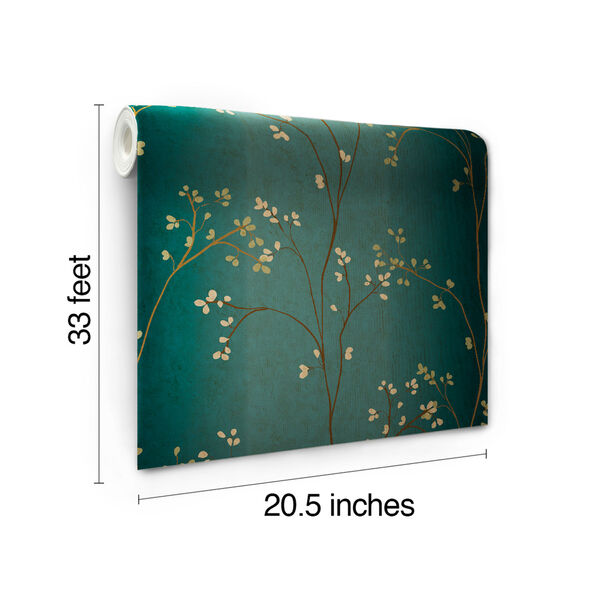 Inspired by Color Teal, Bronze Metallic and Powder Green Wallpaper, image 6