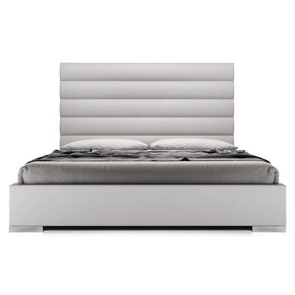 Bristol Pearl Gray Eco Leather King Bed, image 1