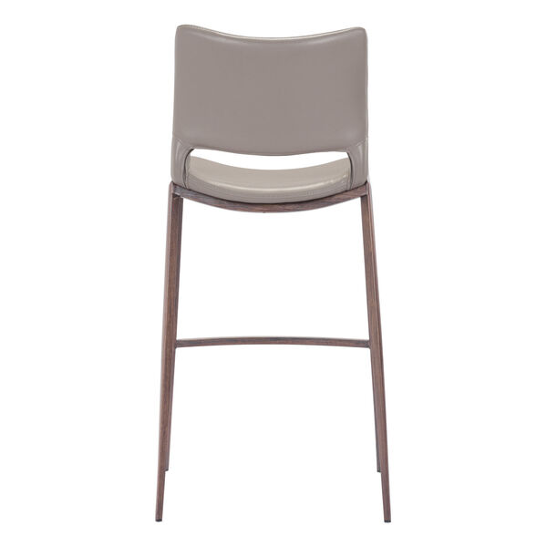 Ace Gray and Dark Brown Bar Stool, Set of Two, image 5