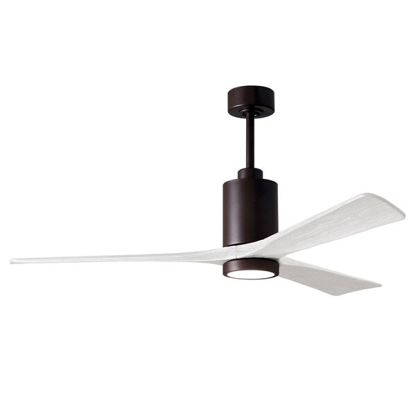 Patricia-3 Textured Bronze and Matte White 60-Inch Ceiling Fan with LED Light Kit, image 4