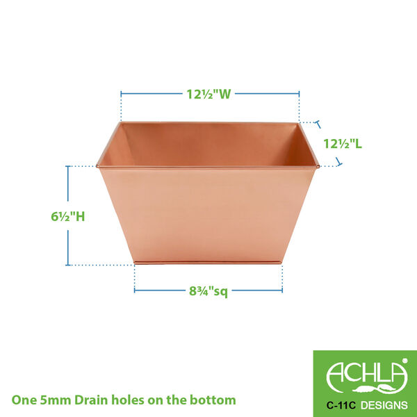 Copper Plated 13-Inch Flower Box, image 2