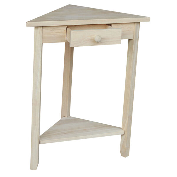 Unfinished Corner Accent Table, image 2