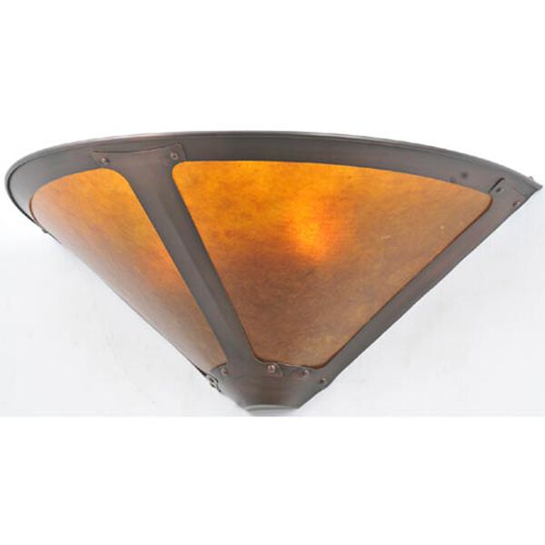 17-Inch Van Erp Amber Mica Wall Sconce, image 1