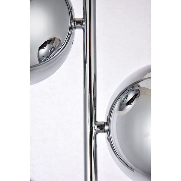 Eclipse Chrome and Frosted White Two-Light Table Lamp, image 6