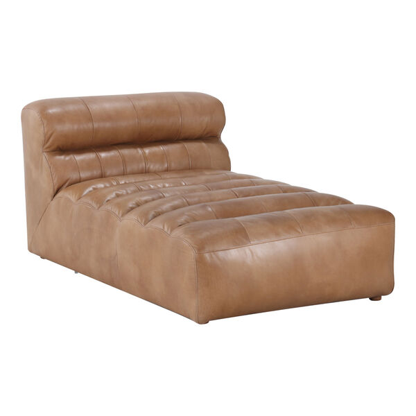 Ramsay Brown Leather Chaise Sofa, image 2