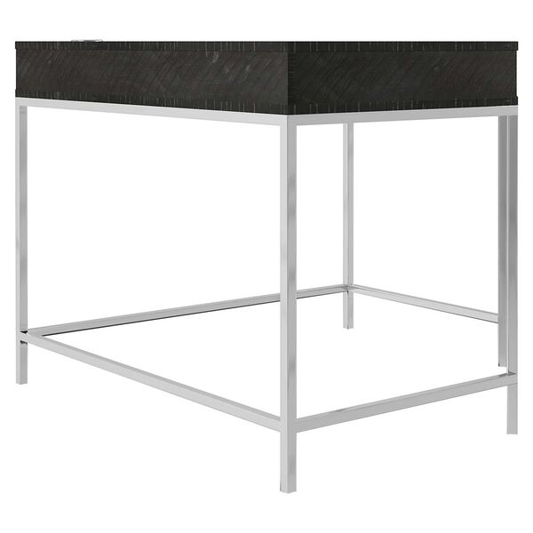 Coleman Cinder and Polished Stainless Steel 38-Inch Desk, image 2