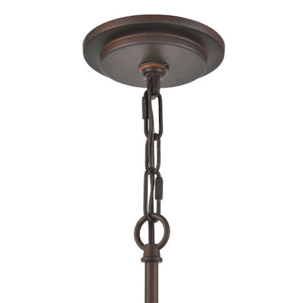 Fredrick Rubbed Bronze Two-Light Chandelier with Transparent Glass, image 4