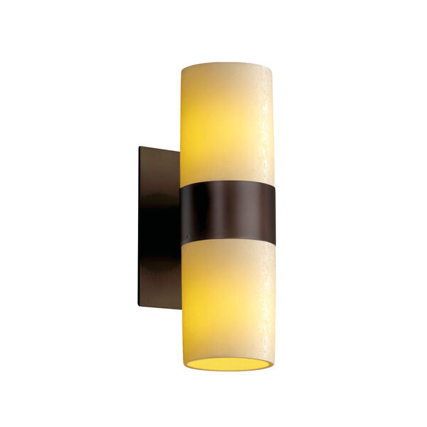 CandleAria Dark Bronze and Cream Two-Light LED Wall Sconce, image 1