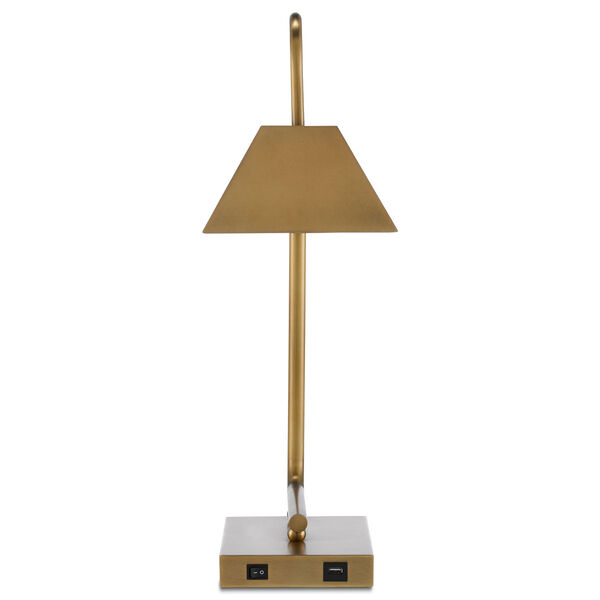 Hoxton Light Antique Brass Two-Light Table Lamp, image 3