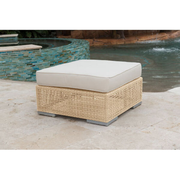 Austin Canvas Macaw Outdoor Ottoman, image 3