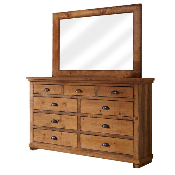 Willow Distressed Pine Mirror, image 1