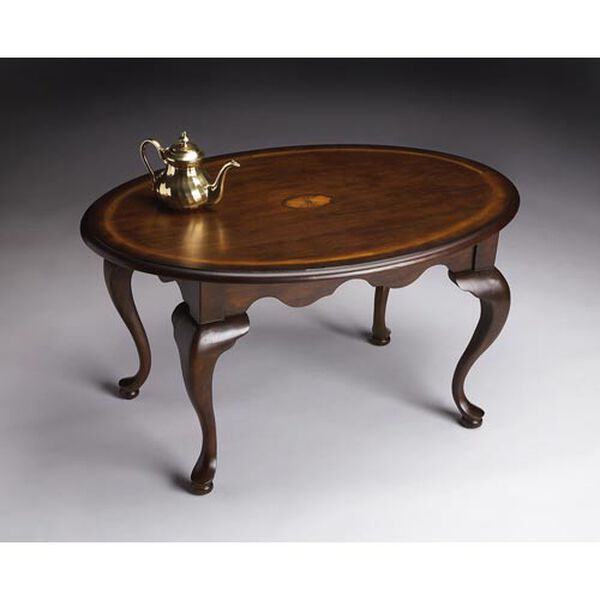 Grace Cherry Oval Coffee Table, image 1