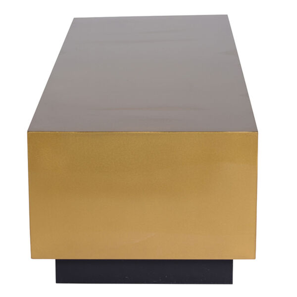 Asher Brushed Gold Coffee Table, image 3