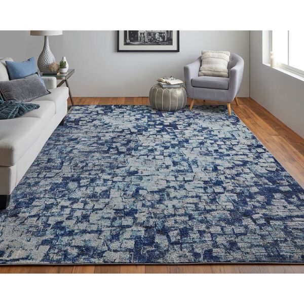 Edgemont Abstract Blue Ivory Area Rug, image 2