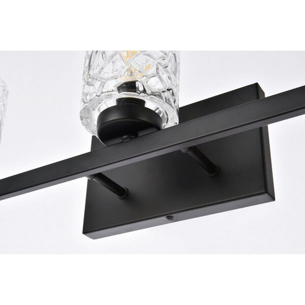 Cassie Black and Clear Shade Five-Light Bath Vanity, image 4