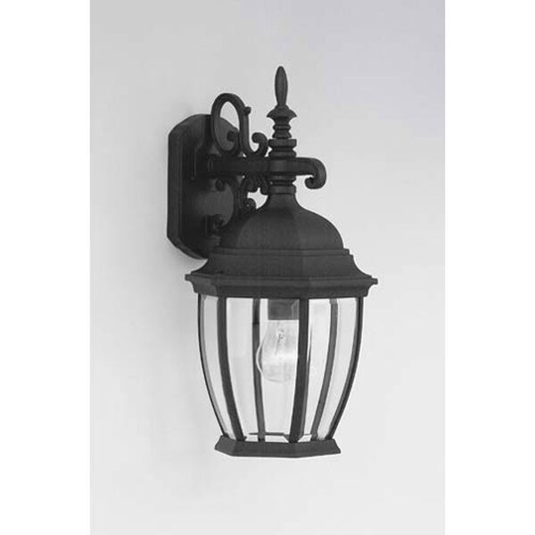 Tiverton Black One-Light Outdoor Wall Mounted Light, image 1