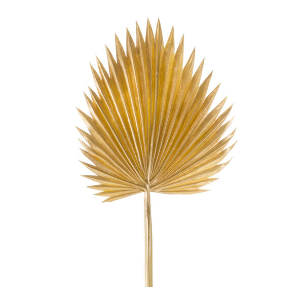 Yellow Fan Palm Leaf Artificial Floral Spray, Set of Six, image 1