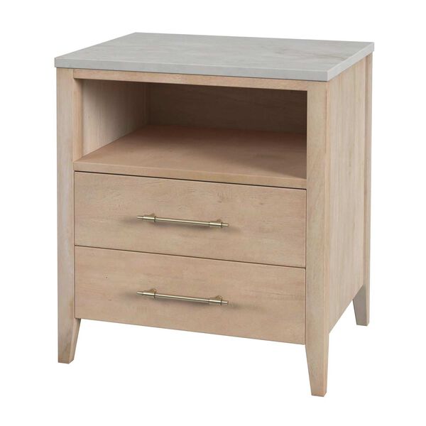 Mayfair Light Beige Nightstand with Two-Drawer, image 1