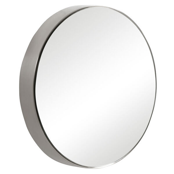 Coulson Brushed Nickel Round Mirror, image 5