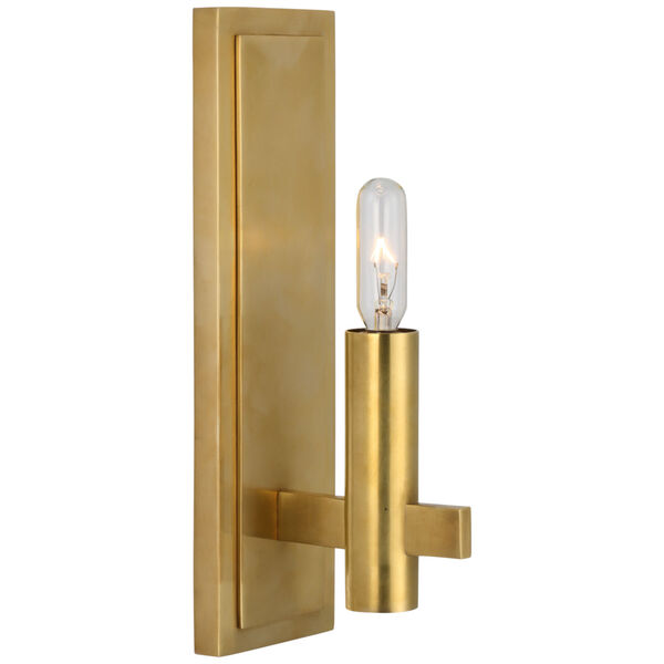 Sonnet Petite Single Sconce in Antique-Burnished Brass by Chapman  and  Myers, image 1