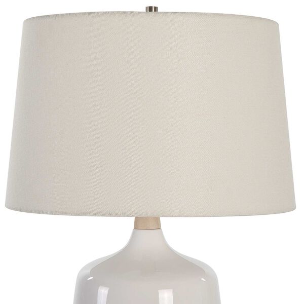 Opal White Brushed Nickel One-Light Table Lamp, image 5