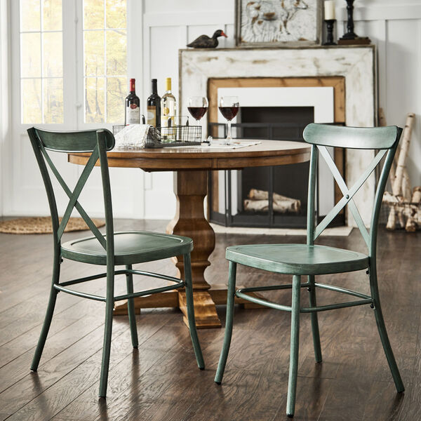 Roman Green Metal Dining Chair, image 6