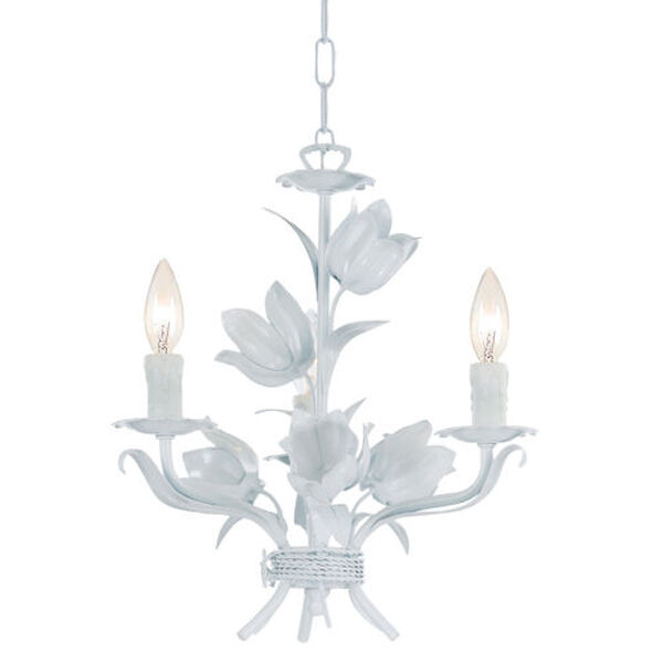 Southport Wet White Three-Light Chandelier, image 1