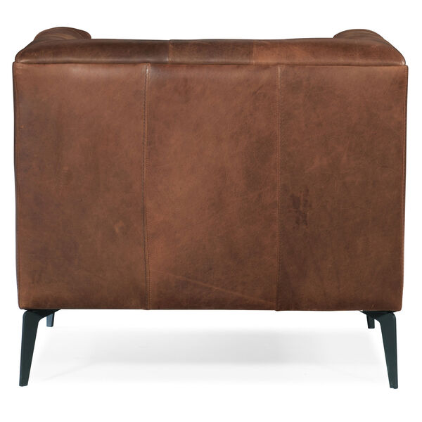 Nicolla Blrown Leather Stationary Chair, image 2
