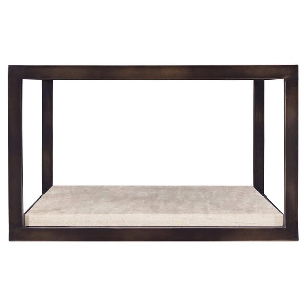 Kinsley White and Bronze Rectangular Cocktail Table, image 5