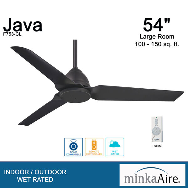 Java Coal 54-Inch Outdoor Ceiling Fan, image 7
