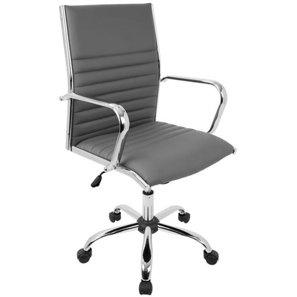 Master Grey Faux Leather Office Chair, image 1