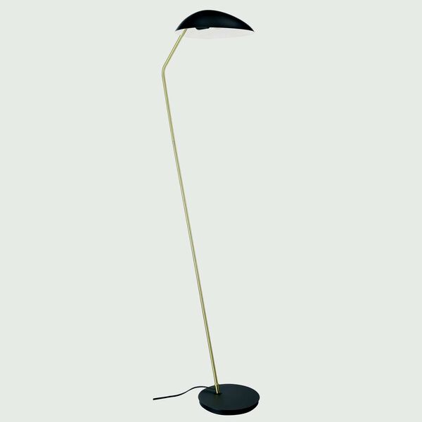 Lindmoor Black Brushed Brass One-Light Floor Lamp, image 1