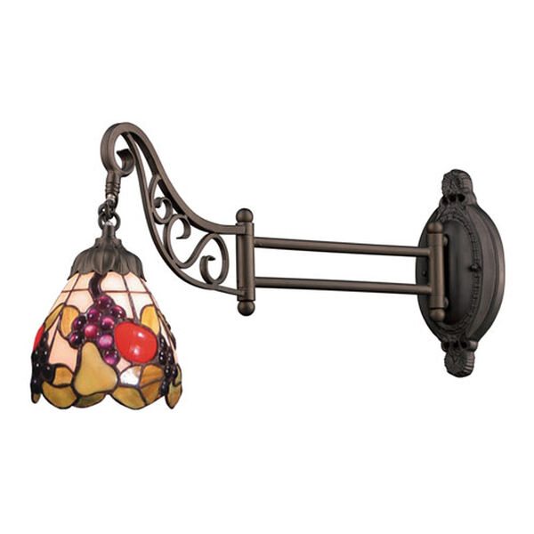 Fruit Mix-N-Match Tiffany Bronze One Light Swingarm Lamp, image 1