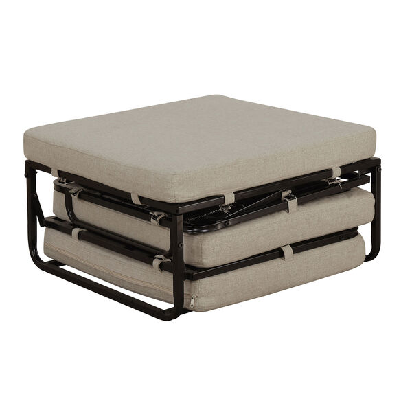 Designs4Comfort Folding Bed Ottoman in Soft Beige, image 6