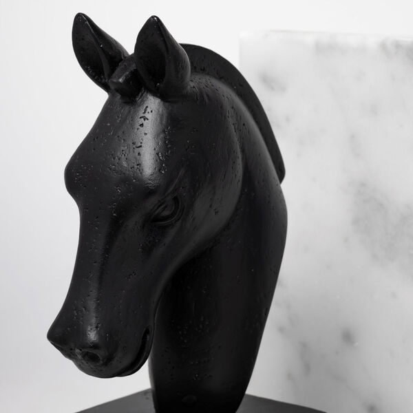 Hidalgo Black Majestic Horse Bust Bookend, image 6
