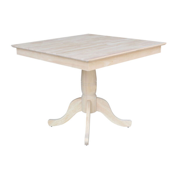 Wood 36-Inch Sqaure Top Pedestal Table, image 2