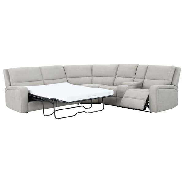 Linden Driftwood Sectional with Fold-Out Sleeper, Reclining Seat, image 1