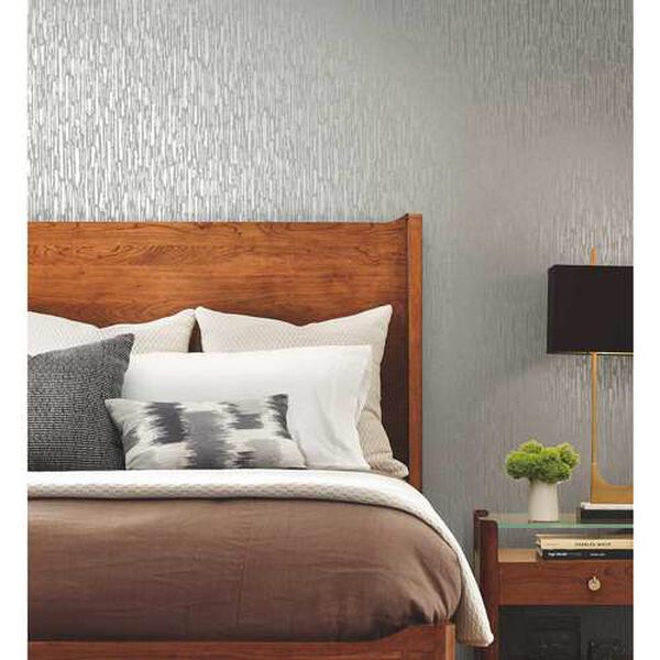 Metallic Cascade Spa and Silver Wallpaper, image 1