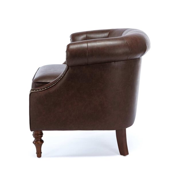 Chesterfield Brown Button Tufted Accent Chair, image 5