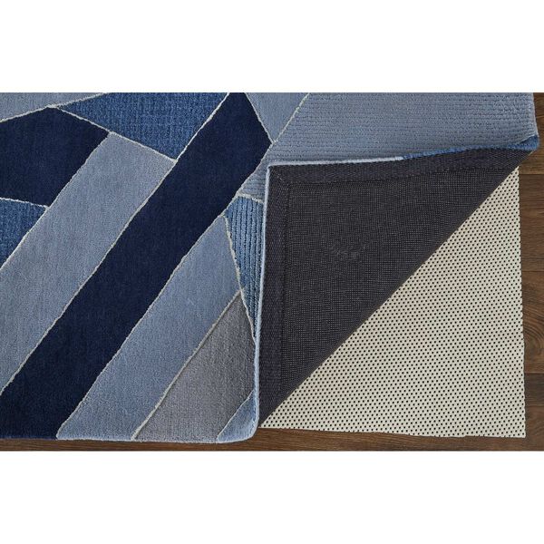 Nash Farmhouse Geometric Blue Silver Rectangular 3 Ft. 6 In. x 5 Ft. 6 In. Area Rug, image 5